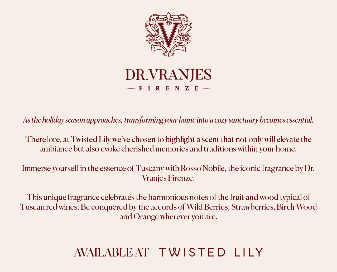 Dr. Vranjes Room Spray Card