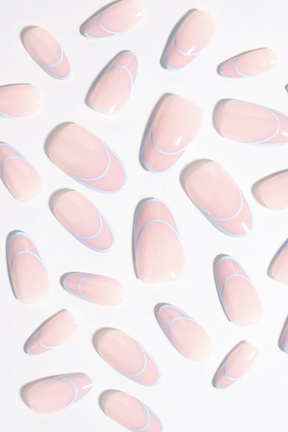 Bonmuz - Cornflower Crescent | Soft & Durable Press-On Nails