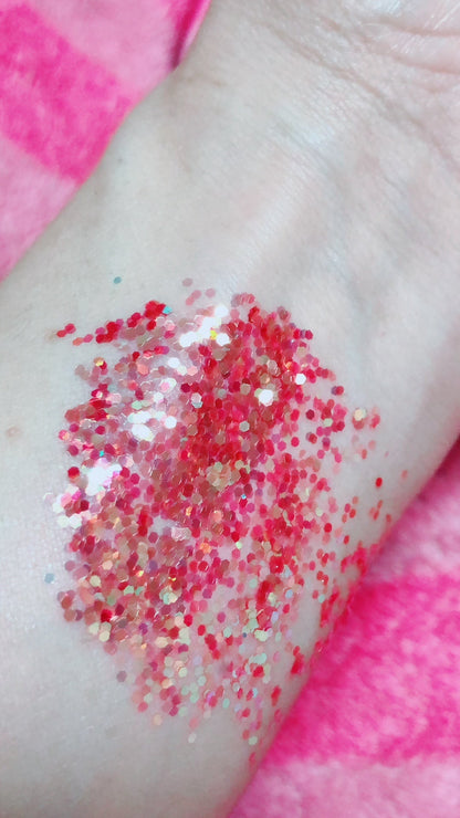 Inked Doll Cosmetics - CHERRY BOMB! Chunky Iridescent Glamdoll Glitter