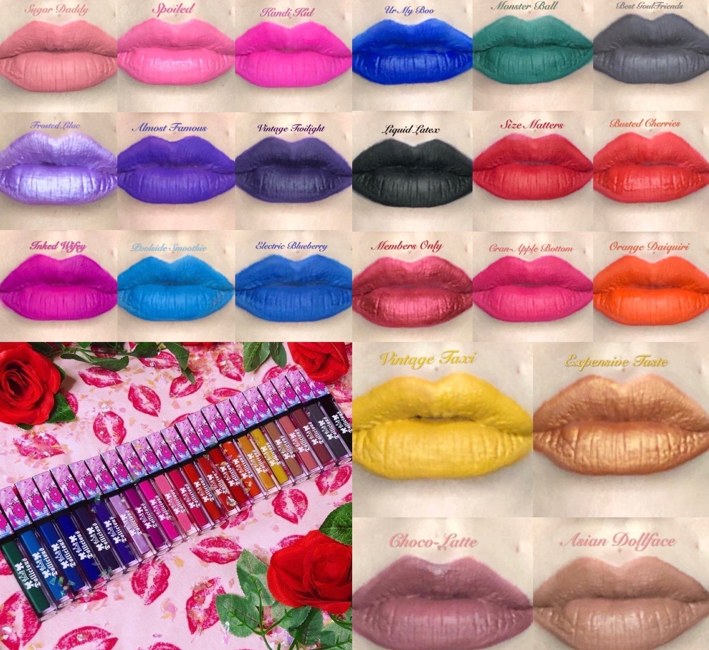 Inked Doll Cosmetics - The "BLUES/GREEN!!" DOLLICIOUS MATTE Vegan Liquid Lipstick