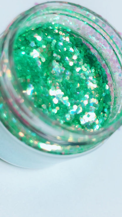 Inked Doll Cosmetics - Electric Lily Chunky Iridescent Glamdoll Glitter
