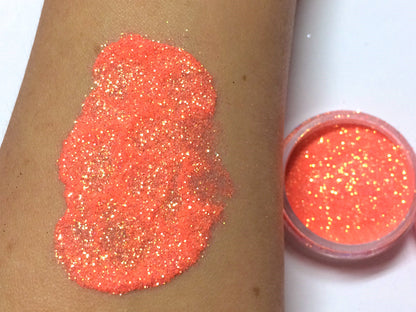 Inked Doll Cosmetics - NEON SHERBERT *UV* Iridescent (Orange) Glamdoll Glitter