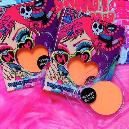 Inked Doll Cosmetics - *UV* NUCLEAR SUNSET! (Bright Creamsicle) PRESSED EYESHADOW SINGLE