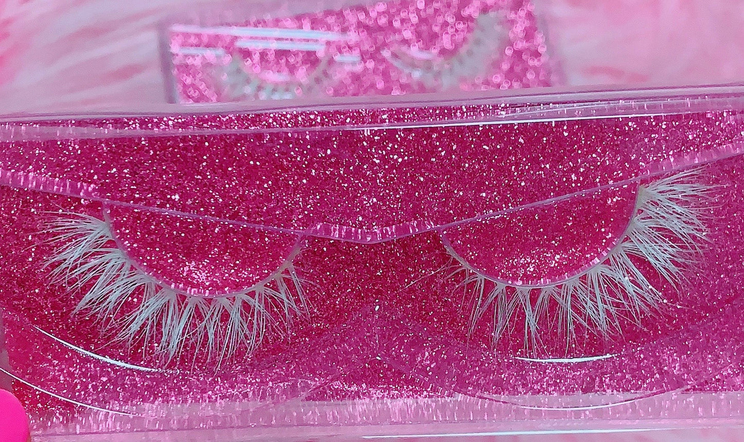 Inked Doll Cosmetics - *PORCELAIN FROST* (White) DreamDoll COLOR Lashes!