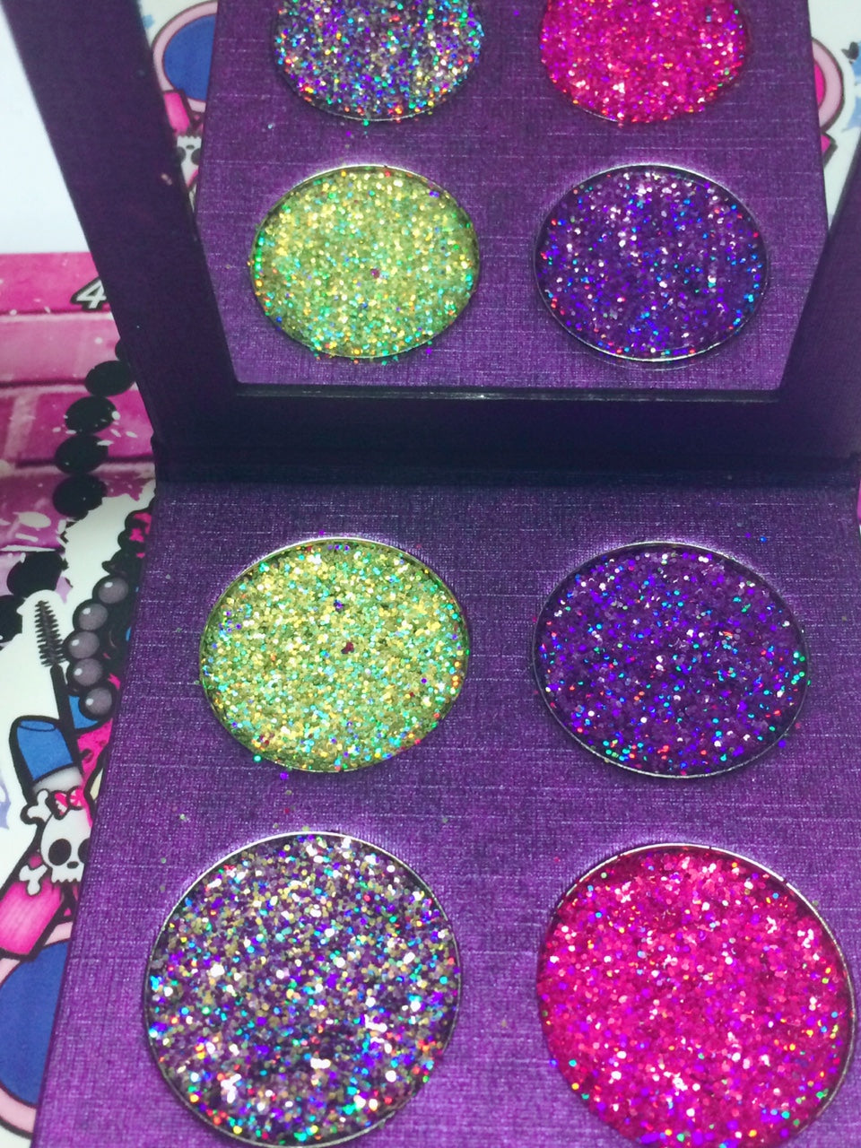Inked Doll Cosmetics - QUEEN'S PALACE METALLIC Pressed Glitter Quad