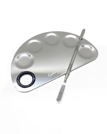 Gavissi Beauty - MIXING TRAY AND SPATULA KIT - SILVER
