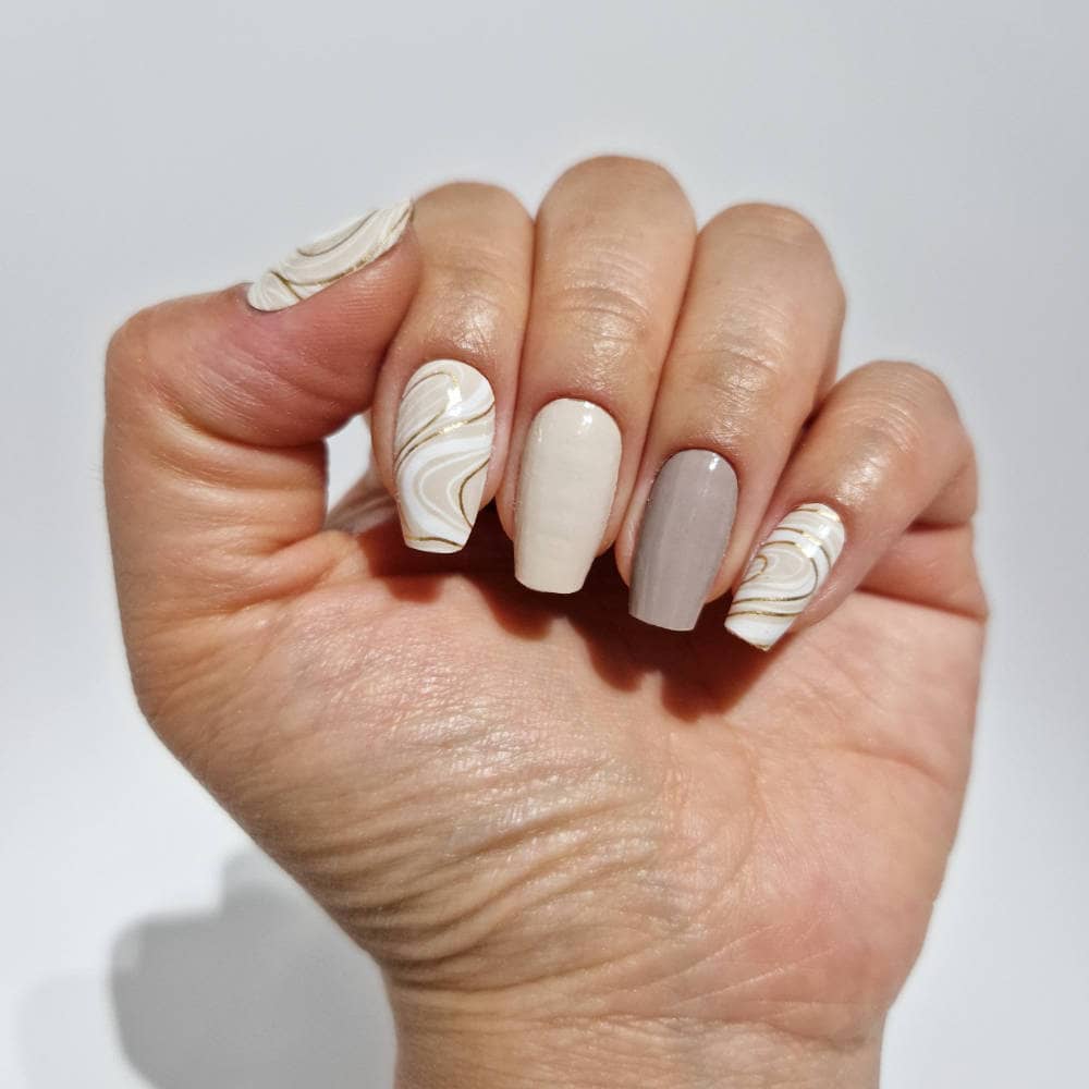 Candied Nails - Nail Sticker - Golden Swirl