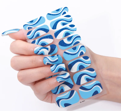 Candied Nails - Nail Sticker - Blue Jazz Gel Nails