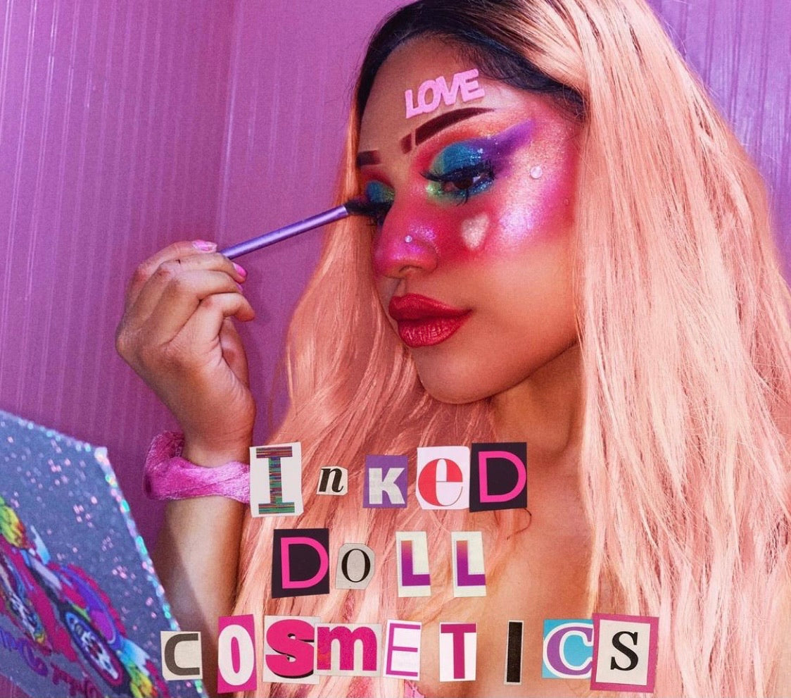 Inked Doll Cosmetics - NEON LIGHTS (24PC) *BLACKLIGHT!* Pigment/Glitter Pallete!