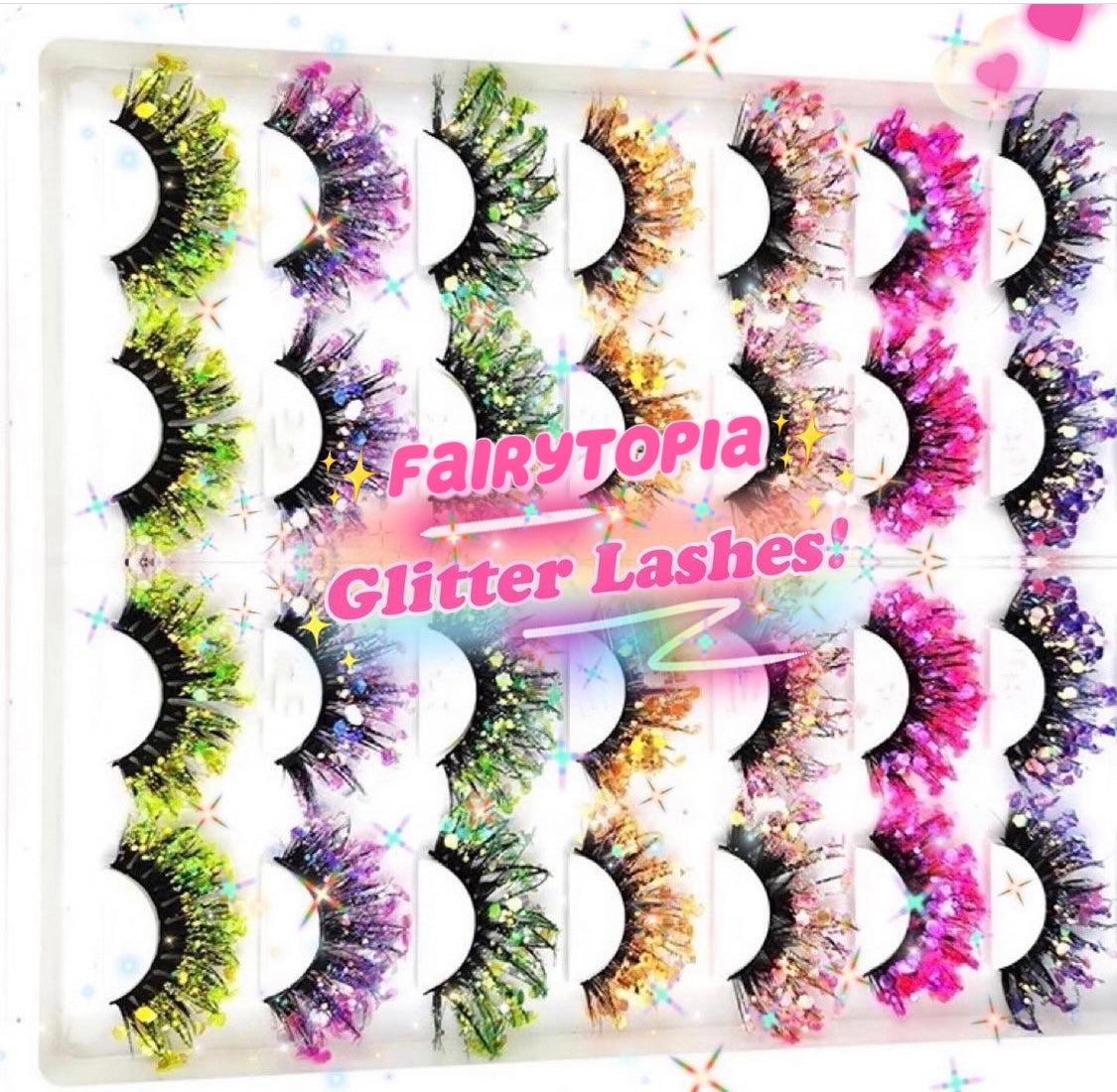 Inked Doll Cosmetics - FROST FAIRY “FairyTopia” *UV* Glitter DreamDoll Lashes