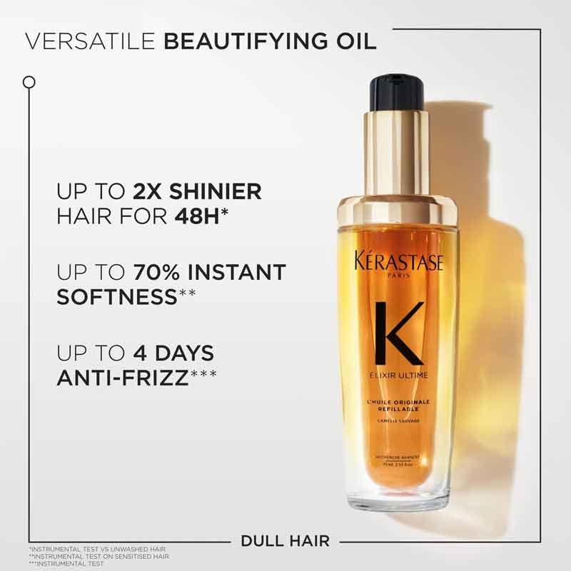 Kérastase Elixir Ultime Huile Originale Hair Oil with 75ml Refill For Dull Hair