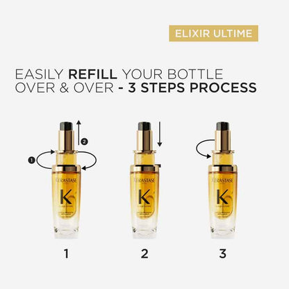 Kérastase Elixir Ultime Huile Originale Hair Oil with 75ml Refill For Dull Hair