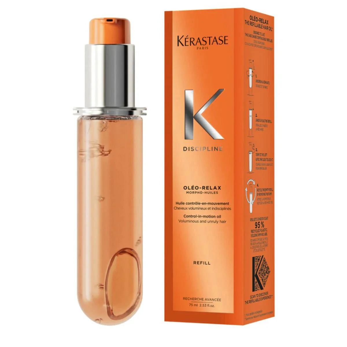 Kérastase Discipline Hair Oil For Frizzy Hair In Refillable Bottle