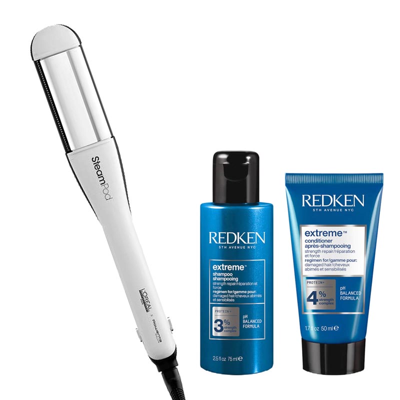 L'Oréal Professionnel Steampod 4.0 + FREE Redken Extreme Shampoo & Conditioner Minis